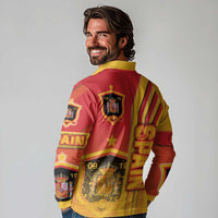 Spain Football Long Sleeve Polo Shirt La Roja Soccer - Road To Champion - Wonder Print Shop