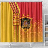 Spain Football Shower Curtain La Roja Soccer - Road To Champion - Wonder Print Shop