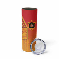 Spain Football Skinny Tumbler La Roja Soccer - Road To Champion - Wonder Print Shop
