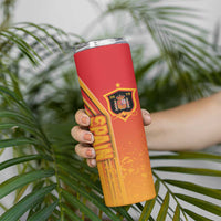 Spain Football Skinny Tumbler La Roja Soccer - Road To Champion - Wonder Print Shop