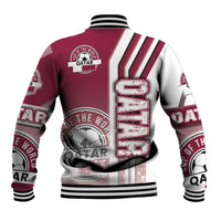 Qatar Football Baseball Jacket The Maroons Soccer - Road To Champion - Wonder Print Shop