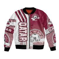 Qatar Football Bomber Jacket The Maroons Soccer - Road To Champion - Wonder Print Shop