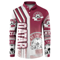 Qatar Football Button Sweatshirt The Maroons Soccer - Road To Champion - Wonder Print Shop