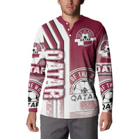 Qatar Football Button Sweatshirt The Maroons Soccer - Road To Champion - Wonder Print Shop