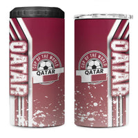 Qatar Football 4 in 1 Can Cooler Tumbler The Maroons Soccer - Road To Champion
