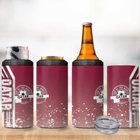 Qatar Football 4 in 1 Can Cooler Tumbler The Maroons Soccer - Road To Champion