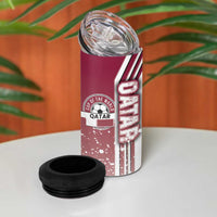 Qatar Football 4 in 1 Can Cooler Tumbler The Maroons Soccer - Road To Champion
