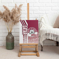 Qatar Football Canvas Wall Art The Maroons Soccer - Road To Champion - Wonder Print Shop