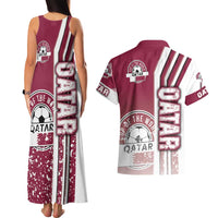 Qatar Football Couples Matching Tank Maxi Dress and Hawaiian Shirt The Maroons Soccer - Road To Champion
