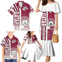 Qatar Football Family Matching Mermaid Dress and Hawaiian Shirt The Maroons Soccer - Road To Champion - Wonder Print Shop