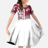 Qatar Football Family Matching Off Shoulder Maxi Dress and Hawaiian Shirt The Maroons Soccer - Road To Champion - Wonder Print Shop