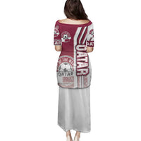 Qatar Football Family Matching Puletasi and Hawaiian Shirt The Maroons Soccer - Road To Champion