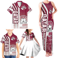 Qatar Football Family Matching Tank Maxi Dress and Hawaiian Shirt The Maroons Soccer - Road To Champion - Wonder Print Shop
