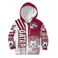 Qatar Football Kid Hoodie The Maroons Soccer - Road To Champion - Wonder Print Shop