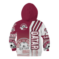 Qatar Football Kid Hoodie The Maroons Soccer - Road To Champion - Wonder Print Shop