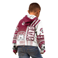 Qatar Football Kid Hoodie The Maroons Soccer - Road To Champion - Wonder Print Shop