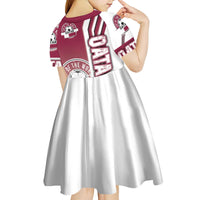 Qatar Football Kid Short Sleeve Dress The Maroons Soccer - Road To Champion - Wonder Print Shop