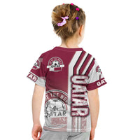 Qatar Football Kid T Shirt The Maroons Soccer - Road To Champion - Wonder Print Shop
