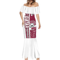 Qatar Football Mermaid Dress The Maroons Soccer - Road To Champion - Wonder Print Shop