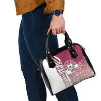 Qatar Football Shoulder Handbag The Maroons Soccer - Road To Champion - Wonder Print Shop