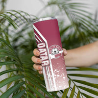 Qatar Football Skinny Tumbler The Maroons Soccer - Road To Champion - Wonder Print Shop
