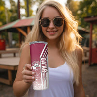 Qatar Football Skinny Tumbler The Maroons Soccer - Road To Champion - Wonder Print Shop