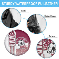 Qatar Football Spare Tire Cover The Maroons Soccer - Road To Champion - Wonder Print Shop