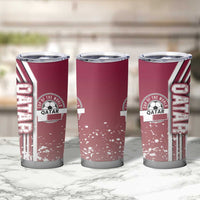 Qatar Football Tumbler Cup The Maroons Soccer - Road To Champion - Wonder Print Shop