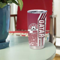Qatar Football Tumbler Cup The Maroons Soccer - Road To Champion - Wonder Print Shop