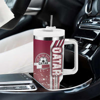 Qatar Football Tumbler With Handle The Maroons Soccer - Road To Champion - Wonder Print Shop