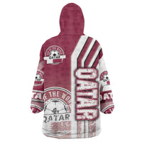 Qatar Football Wearable Blanket Hoodie The Maroons Soccer - Road To Champion - Wonder Print Shop
