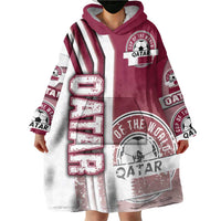 Qatar Football Wearable Blanket Hoodie The Maroons Soccer - Road To Champion - Wonder Print Shop