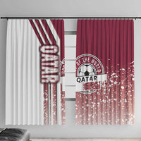 Qatar Football Window Curtain The Maroons Soccer - Road To Champion - Wonder Print Shop
