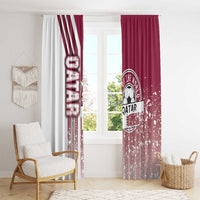 Qatar Football Window Curtain The Maroons Soccer - Road To Champion - Wonder Print Shop