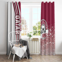 Qatar Football Window Curtain The Maroons Soccer - Road To Champion - Wonder Print Shop