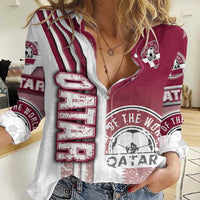Qatar Football Women Casual Shirt The Maroons Soccer - Road To Champion - Wonder Print Shop
