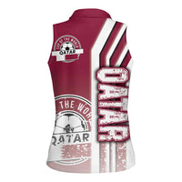 Qatar Football Women Sleeveless Polo Shirt The Maroons Soccer - Road To Champion - Wonder Print Shop