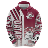 Qatar Football Zip Hoodie The Maroons Soccer - Road To Champion - Wonder Print Shop