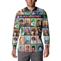 Black Herstory Button Sweatshirt The History Of African Women - Wonder Print Shop