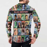 Black Herstory Button Sweatshirt The History Of African Women - Wonder Print Shop