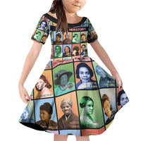 Black Herstory Family Matching Off Shoulder Short Dress and Hawaiian Shirt The History Of African Women - Wonder Print Shop