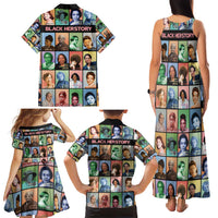 Black Herstory Family Matching Tank Maxi Dress and Hawaiian Shirt The History Of African Women - Wonder Print Shop
