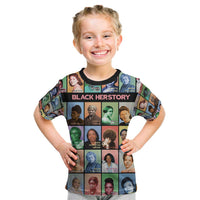 Black Herstory Kid T Shirt The History Of African Women - Wonder Print Shop