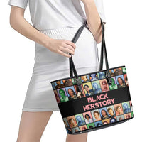 Black Herstory Leather Tote Bag The History Of African Women - Wonder Print Shop