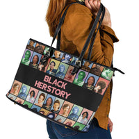 Black Herstory Leather Tote Bag The History Of African Women - Wonder Print Shop