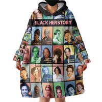 Black Herstory Wearable Blanket Hoodie The History Of African Women - Wonder Print Shop