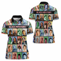 Black Herstory Women Polo Shirt The History Of African Women - Wonder Print Shop