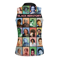 Black Herstory Women Sleeveless Polo Shirt The History Of African Women - Wonder Print Shop