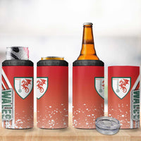 Wales Football 4 in 1 Can Cooler Tumbler The Dragons Soccer - Road To Champion