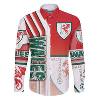 Wales Football Family Matching Off Shoulder Short Dress and Hawaiian Shirt The Dragons Soccer - Road To Champion - Wonder Print Shop